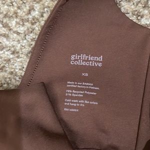 Girlfriend collective short onsie, dark brown, condition like new